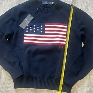 Polo by Ralph Lauren Dark Blue Sweater with American Flag